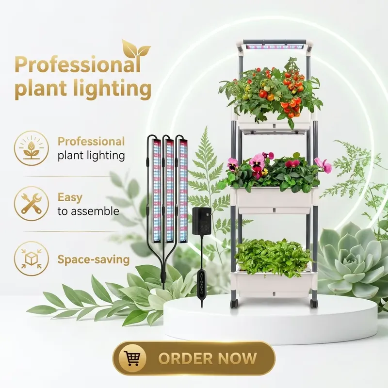 Urban Farming Hydroponics - ชุดปลูกพืชในร่มอัจฉริยะควบคุมผ่านแอป - ระบบไฮโดรโพนิกส์ที่จัดการผ่าน WiFi, ชุดปลูกพืชในเมืองที่สวยงาม